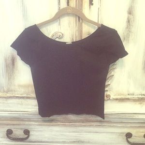 Black crop top
